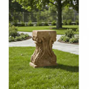 Stone Table Base Outdoor Statue (29 - Inch) Side Angle