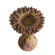 Sunflower Candle Holder Statue (18 - Inch) Side Angle