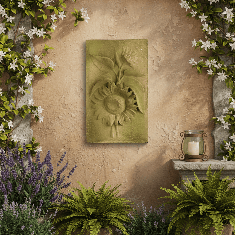 Sunflower Garden Plaque (11.0 - Inch) Side Angle