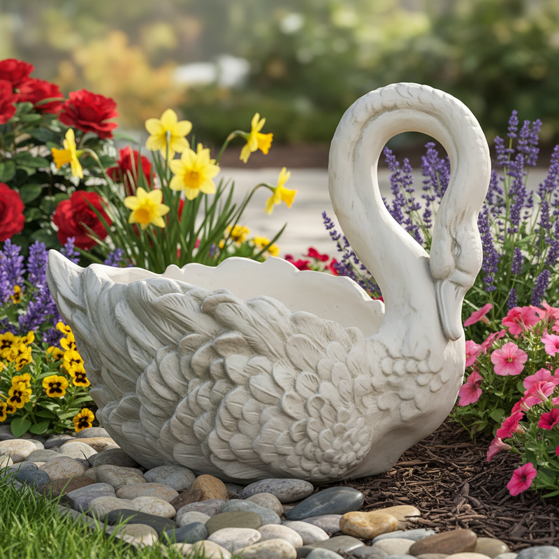 Swan Garden Statue (22-Inch)