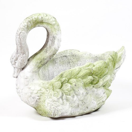 Swan Garden Statue (22 - Inch) Side View