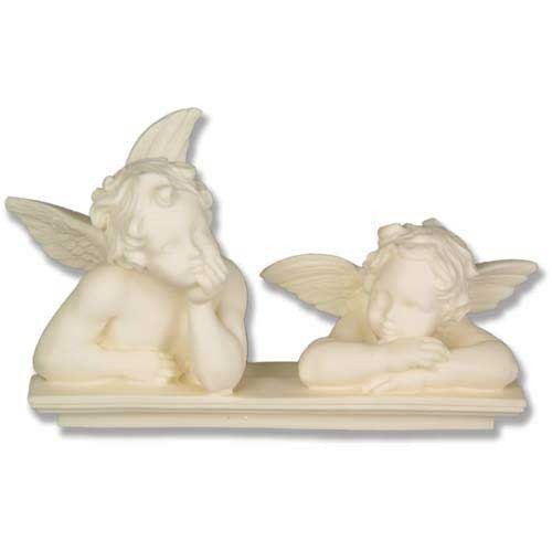 Sweet Cherubs On A Ledge Outdoor Statue (5-Inch)