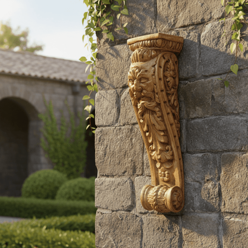 Swiss Wall Detail Outdoor Bracket (13 - Inch) Side Angle