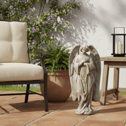 Sympathy Praying Angel Outdoor Statue (18 - Inch) Side Angle