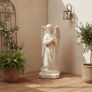 Sympathy Winged Angel Outdoor Statue (39 - Inch) Side Angle