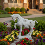 Tang Horse Garden Statue (10 - Inch) Side Angle