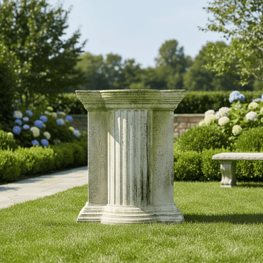 Temple Pedestal Statue (29 - Inch) Side Angle