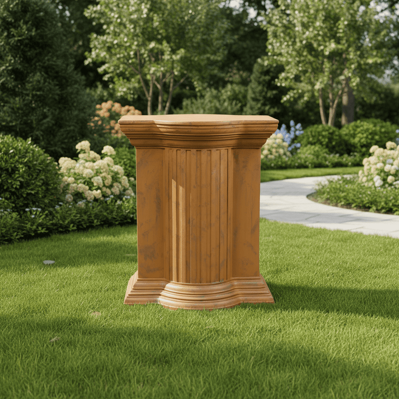 Temple Pedestal Statue (29 - Inch) Side Angle
