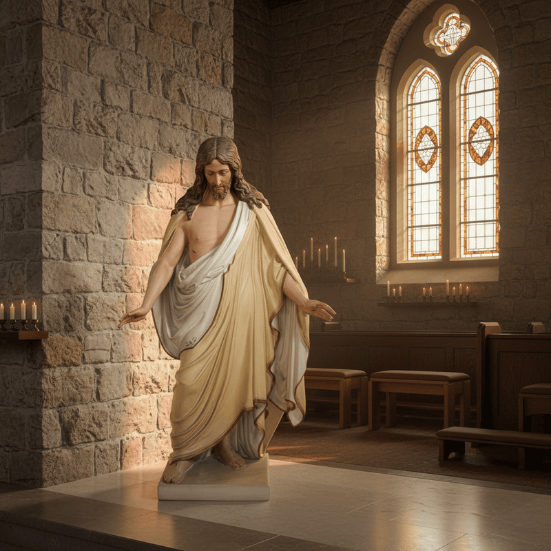 Thorwaldsens Christ Statue (60 - Inch) Side Angle