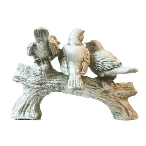 Three Singing Birds Garden Statue (6 - Inch) Other Angle