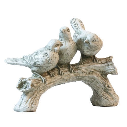 Three Singing Birds Garden Statue (6 - Inch)