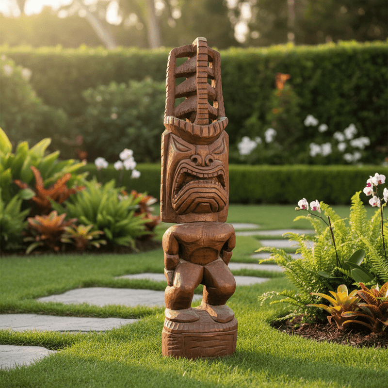 Tiki God Ft Statue (60 - Inch) Side Angle