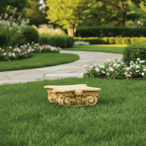 Tiny Ionic Capital Outdoor/Indoor Statue Side Angle