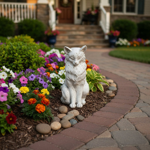Toad Garden Statue (12 - Inch) Side Angle