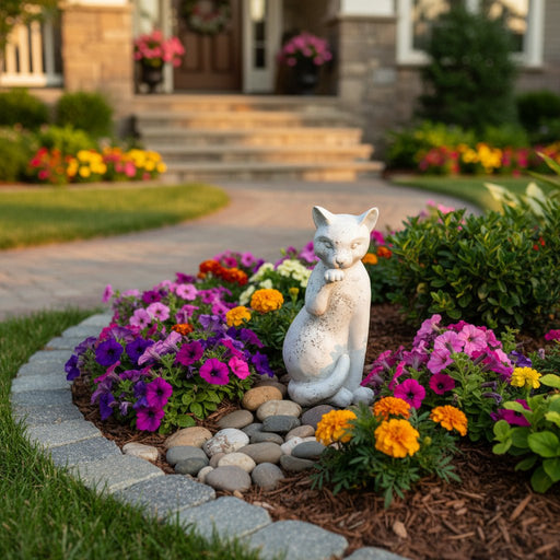 Toad Garden Statue (18 - Inch) Side Angle
