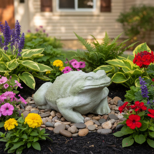 Toad Garden Statue (5 - Inch) Side Angle
