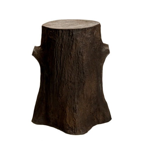 Tree Trunk Pedestal Statue (30 - Inch) Side Angle