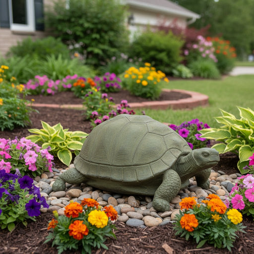 Turtle Garden Statue (12 - Inch) Side Angle