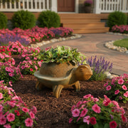 Turtle Garden Statue (14 - Inch) Side Angle