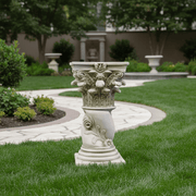 Twisted Rose Outdoor Statue (29 - Inch) Side Angle