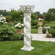 Twisted Rose Pedestal Statue Bf (39 - Inch) Side Angle