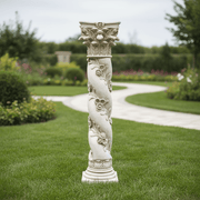Twisted Rose Pedestal Statue Bf (60 - Inch) Side Angle