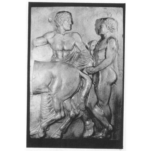 Two Men In Cavalcade Slab Iii Statue (49-Inch)
