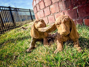 Two Playful Hounds Statue (9 - Inch)