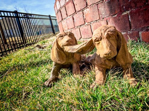 Two Playful Hounds Statue (9 - Inch)
