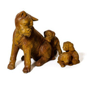 Two Puppies Dog Garden Statue (5 - Inch) Side View