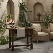 Uplifting Angel with Wings Outdoor Statue (20 - Inch) Side Angle