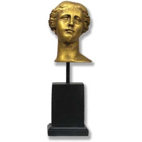 Venus Head on Cube Bust Display Decor (12 - Inch)