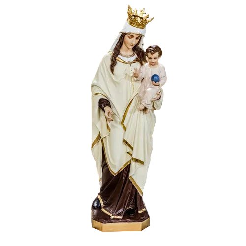 Virgin Mary with Child Statue (65 - Inch) Side View