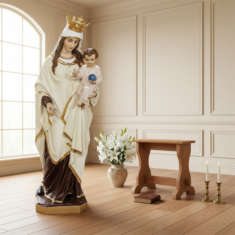 Virgin Mary with Child Statue (65-Inch)