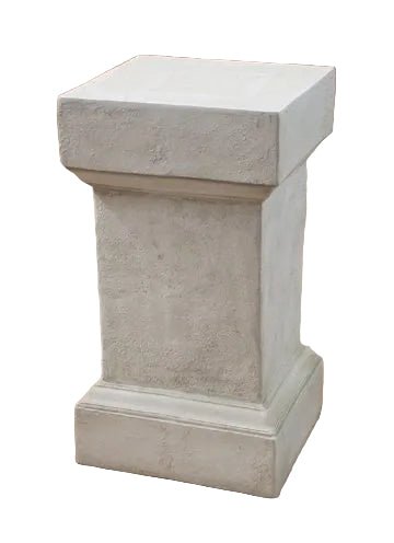 Weathered Square Pedestal Statue (20 - Inch)