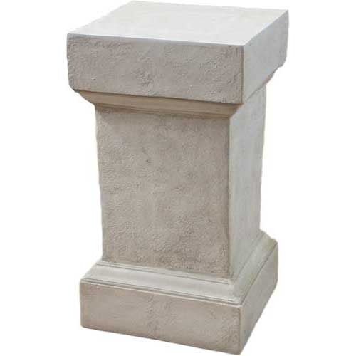 Weathered Square Pedestal Statue (29 - Inch)