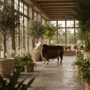 Western Steer Garden Statue (49-Inch)