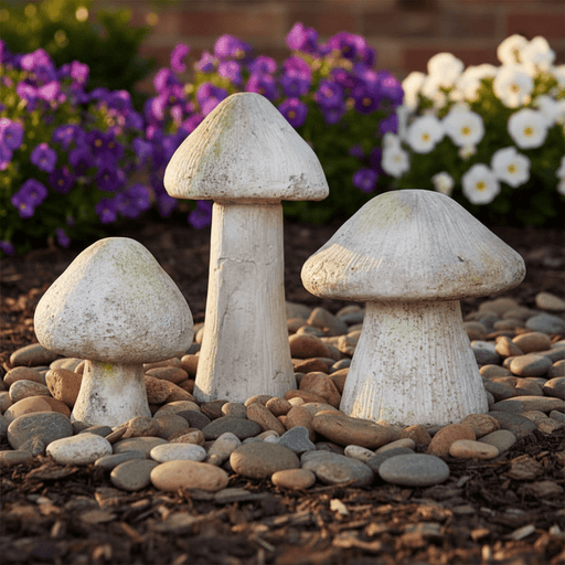 Wild Mushroom Statue (10 - Inch) Side Angle