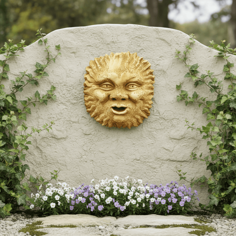 Wind and Sun Garden Plaque (19.0 - Inch) Side Angle