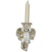 Winged Cherub Candle Holder Outdoor Statue (10 - Inch)