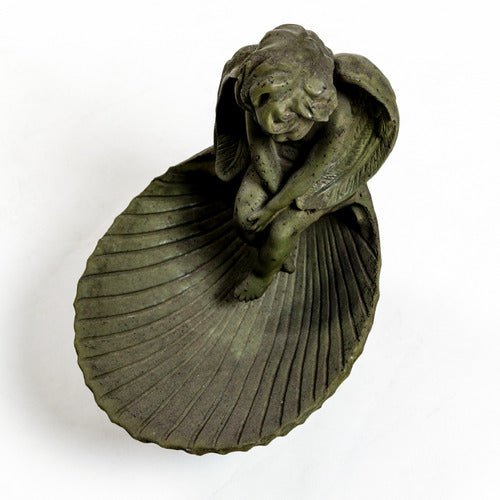 Winged cherub Outdoor Statue (17 - Inch) Additional Angle