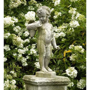 Winged Cherub Outdoor Statue (30 - Inch)