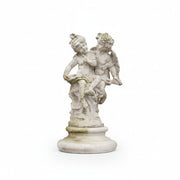 Winged Cherubs Playing Outdoor Statue (16 - Inch)