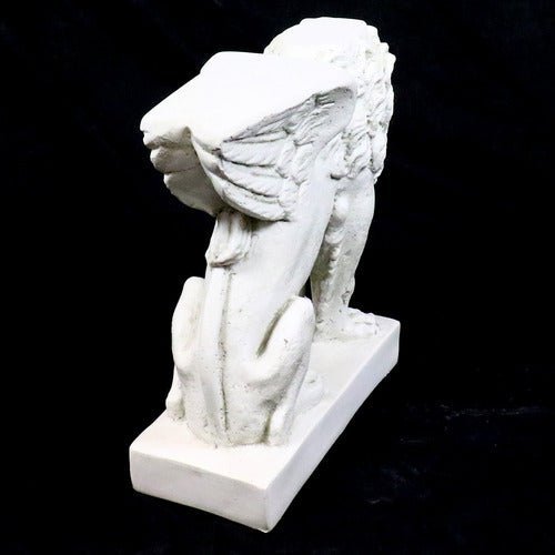 Winged Lion Garden Bench (16.5 - Inch) Side Angle