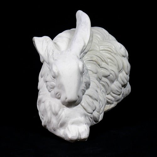 Winter Rabbit Garden Statue (8 - Inch) Different Angle