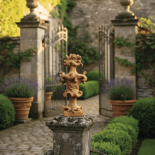 Winthrop Finial Outdoor Statue (25 - Inch) Side Angle