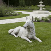 Wolf Garden Statue (23 - Inch) Side Angle
