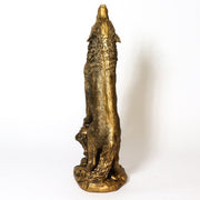 Wolf Howling Garden Statue (37 - Inch) Angled View