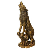 Wolf Howling Garden Statue (37 - Inch) Side View
