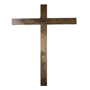Wood Textured Cross Religious Statue (118-Inch)